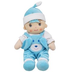 Мʼяка лялька "Пупс у комбінезоні", блакитний купити в Україні