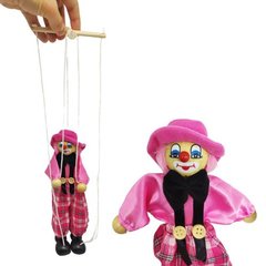 Кукла-марионетка "Клоун", в розовом купить в Украине