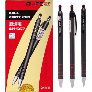 Ручка шариковая AH-567 AIHAO Original, красная 0,7мм (6920930334157) купить в Украине