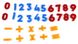 Набір магнітний 0703-EUR літери (укр.,рос.,англ), цифри, математичні знаки, кул., 16-16см.