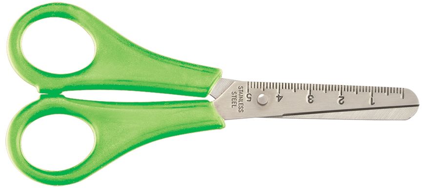 Ножиці дитячі 132 мм з лінійкою, салатові, ZB.5001-15 KIDS Line Zibi (4823078900197) купити в Україні