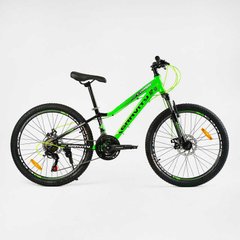 Велосипед Спортивний Corso «Gravity» 24" дюйми GR-24275 (1) рама алюмінієва 12’’, обладнання Shimano 21 швидкість, зібран на 75% купити в Україні