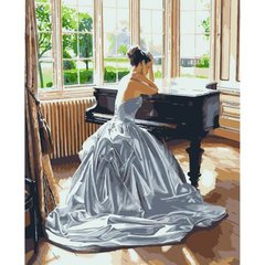 Картина по номерам "Девушка возле рояля", 40*50 купить в Украине