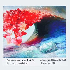 Картина за номерами "Хвиля кохання" HCEG 33472 TK Group, 40х30см, в коробці (6900066386725) купити в Україні