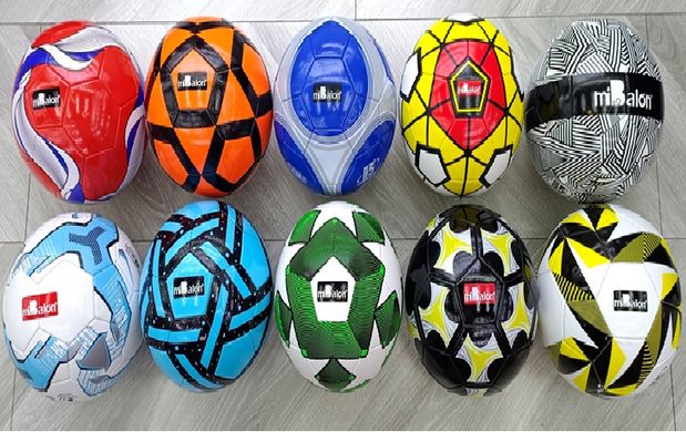 М'яч футбольний арт. FB2308 (100шт) №5 PVC, 270 грам, MIX 10 кольорів купити в Україні