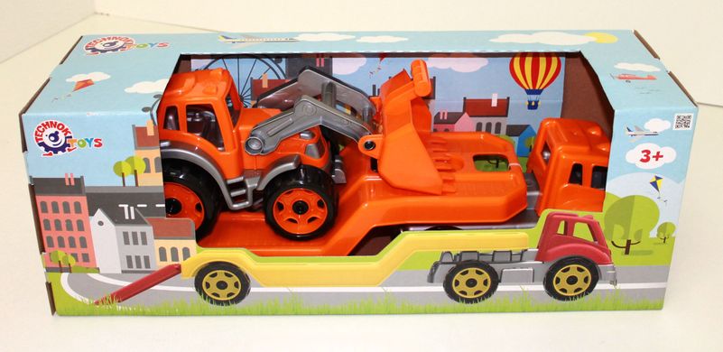 Игрушка "Автовоз с трактором 64 × 21 × 24 см ТехноК", арт.3916 купить в Украине