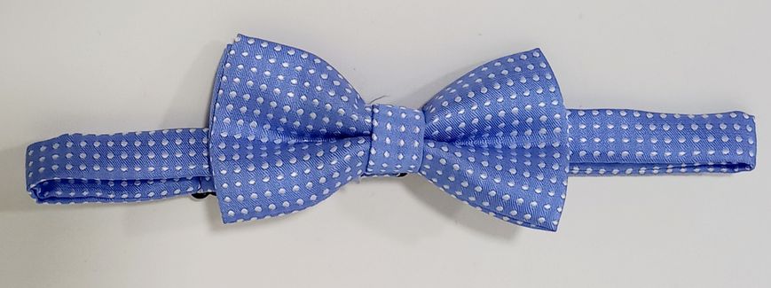 Краватка-метелик, подвійна фактурна, точка Голубой купити в Україні