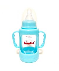 Бутылочка стеклянная 99396 Bimbo, 120мл, 1шт в коробке (6900067438416) Голубой
