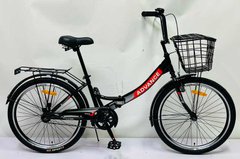 Велосипед складний Corso 24`` Advance AD-24400 (1) одношвидкісний, складна сталева рама 14``, корзина, багажник купить в Украине