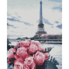 Алмазна мозаїка "Троянди у Парижі" 30х40 см купити в Україні