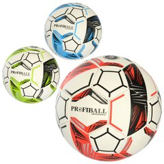 Мяч футбольный 2500-182 (30шт) размер 5, ПУ1,4мм, ручная работа, 32панели, 400-420г, 3цвета,в кульке купить в Украине