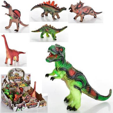 Фигурка 9988-1-6A (54шт) динозавр, от 33см до 42см, звук, бат-таб, 6шт(6видов) в дисплее, 42-33-15см