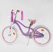 Велосипед 20" дюймов 2-х кол. "CORSO Sweety" SW-20714 / 207140 (1) ФИОЛЕТОВЫЙ, алюминиевая рама 11’’, ручной тормоз, украшения, собран на 75%
