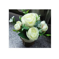 Декор T15-14 (75шт) цветы, розы, 17см, в горшке, 3 цвета, в кор-ке, 10,5-22-10,5см купить в Украине