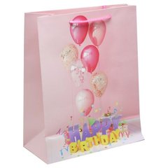Пакет паперовий Нарру Birthday рожевий купить в Украине