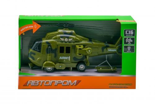 Вертоліт батар. 7674ABC (24шт) "АВТОПРОМ" міські служби,1:16, 3 види, світло, звук, в коробці 32*11,5 купити в Україні