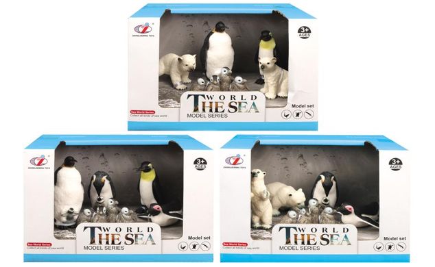 Набор животных "Белые медведи и пингвины" Q9899-P8, в коробке (6903317463831) Микс