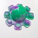 Игра антистресс №19 Pop it (Поп ит) Брелок, D=18см, в кульке Зелёно-фиолетовый