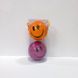 Набір фомових м'ячиків YY-62 Смайл, кольорові 6,5 см, 2шт, в колбі (6903317446698) Оранжево-фиолетовый купити в Україні