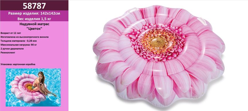 Надувний матрац "Рожева квітка" купити в Україні
