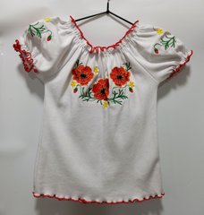 Блуза "Вышиванка" с коротким рукавом 13016 7л/122/32 купить в Украине
