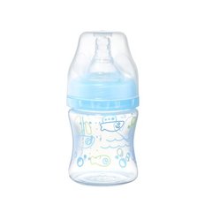 Пляшка антиколікова з широким отвором (Блакитний) 120 мл. (0+) "BabyOno" купити в Україні