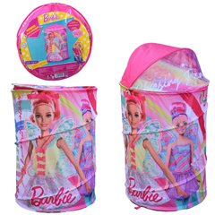 Корзина для игрушек D-3514 (24шт) Barbie в сумке – 49*49*3 см, р-р игрушки – 43*43*60 см купить в Украине