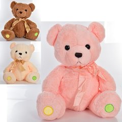 М'яка іграшка MP 2217 ведмідь, розмір середній+, бантик, 3 кольори, 36см. купити в Україні