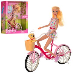 Кукла DEFA 8276 (12шт) 30см, велосипед26см, собачка, 2 вида, в кор-ке, 29,5-31,5-9,5см купить в Украине