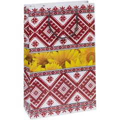 Пакет подарочный "Патриотический" 5044 цветной, большой вертикальный 39 х 25 х 8см Вид 1 купить в Украине