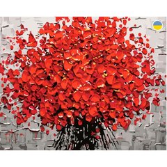 Картина по номерам "Букет красных цветов" 40x50 см купить в Украине