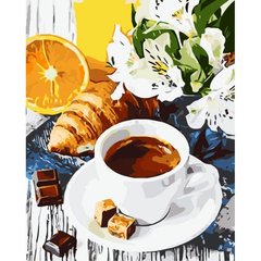 Картина по номерах 0296 ОРТ Ранкова чашка кави 40*50 купить в Украине