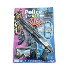 Набор с оружием AK008 (36шт) полицейского, ружье, наручники,пистолет,рация, на листе,38-52,5-4см купить в Украине