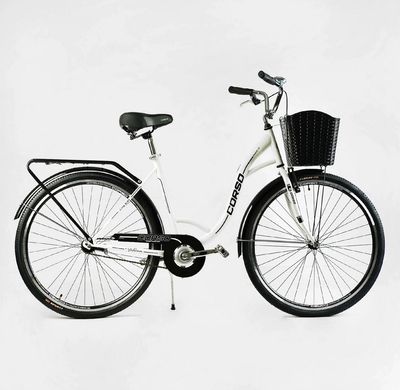 Велосипед городской 28`` FR-28637 Corso Fortuna, односкоростной, стальная рама, корзина, багажник (6800070286373) купить в Украине