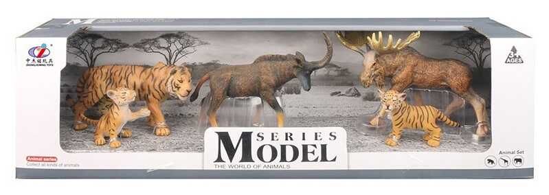 Набор "Дикие животные" Q 9899 D 48 Animal Model, 5 животных, в коробке (6977153423311) Вид 1