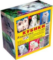 Кубики "Котята", 4 кубика купить в Украине