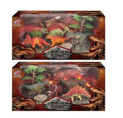 Набор динозавров Q 9899-227 (12/2) 2 вида, 8 элементов, 6 динозавров, аксессуары, в коробке купить в Украине