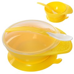 Посуда детская 3пр/наб 15.5*12*8см (тарелка с крышкой,ложка) R83770 (36наб) купить в Украине