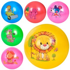 Мяч детский MS 3616 (240шт) 9 дюймов, рисунок, ПВХ, 57-62г, 5цветов(8видов), 10шт в кульке купить в Украине