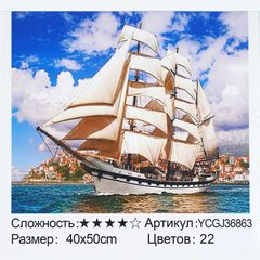 Картина за номерами YCGJ 36863 (30) "TK Group", 40х50 см, “Фрегат”, в коробці купить в Украине