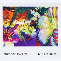 Алмазна мозаїка JS 21391 (50) "TK Group", 20х30 см, "Чарівний світ метеликів", в коробці купити в Україні