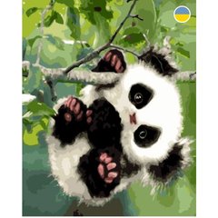 Картина по номерах "Панда на гілці" 40x50 см купити в Україні