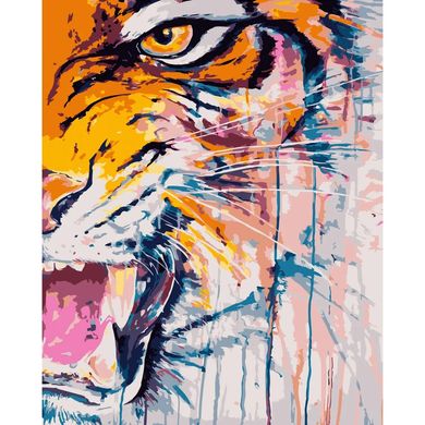 Набір для розпису по номерах Погляд тигра Strateg розміром 40х50 см (DY131) купити в Україні