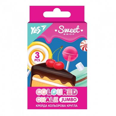 Крейда кольорова YES "Sweet Cream" 3 шт, JUMBO купити в Україні