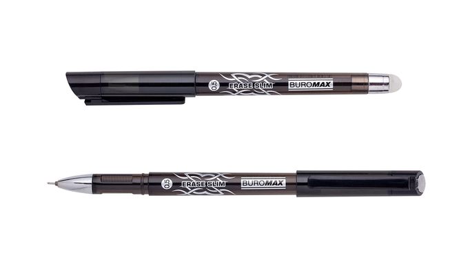 Ручка гелева Пиши-Стирай Erase Slim 0,5 мм, чорне чорнило BM.8300-02 BUROMAX (4823078962485) купити в Україні