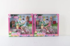 Кукла DEFA 8457 (12шт) 30см, дочка 10,5см, самокат, велосипед, фигурка, 2вида, в кор-ке,36,5-33-10см купить в Украине