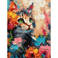 Картина за номерами "Пухнастий котик" 30х40 см купити в Україні