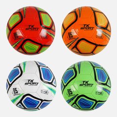 М`яч футбольний C 60507 (100) "TK Sport" 4 кольори, розмір №5, матеріал PVC, 280 грамів, гумовий балон, ВИДАЄТЬСЯ ТІЛЬКИ МІКС ВИДІВ купити в Україні