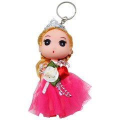 Лялька брелок в короні з квітами малинова купить в Украине