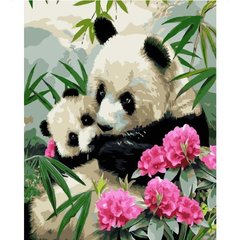 Картина за номерами "Панди в бамбуковому лісі" купити в Україні